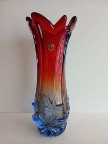 Vaas - Glas - 33 cm - 1970s