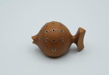 Ernst Henriksen - Figuur - Blåsfisk / Kugelfisch - Teak