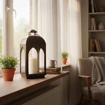 Set van 2 Capri Windlicht Antraciet Small Decoratie, Verzenden, Nieuw