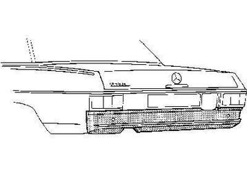 Achterplaat |  Mercedes w114, Mercedes w115, Ophalen of Verzenden, Nieuw