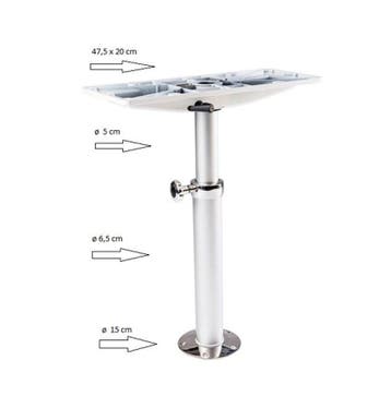 ARC Marine Telescopische tafelpoot 48/70cm, Ophalen of Verzenden, Nieuw