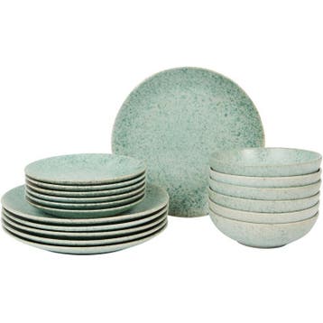 Serviesset Eclipse Speckle - groen - 18-delig | 6-persoons, Verzenden, Nieuw