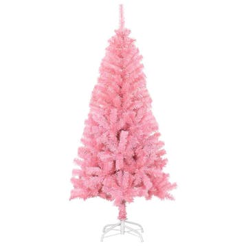 vidaXL Kunstkerstboom met standaard 120 cm PVC roze, Verzenden, Nieuw