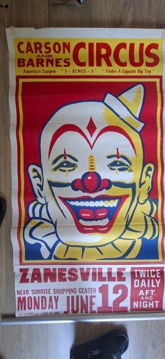 unknown - Circus Poster – Carson & Barnes Circus w/ Date