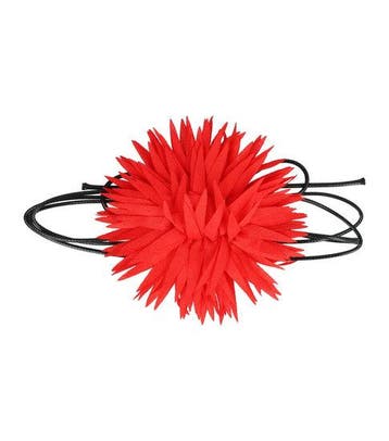 Haarband Bloem - Veter - Striklint - Rood, Nieuw