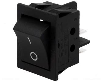 Schakelaar - DPST - ON/OFF - 250V - 15A - Zwart, Ophalen of Verzenden, Nieuw, Schakelaar