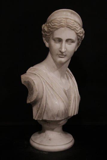 sculptuur, Busto Di Diana Cacciatrice - 76 cm - Marmer