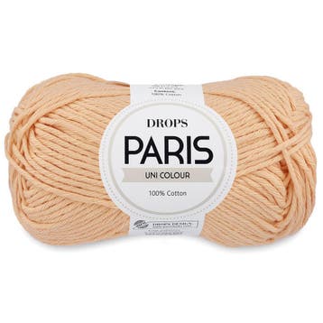 DROPS Paris Uni Colour - 74 abrikozencreme - Katoen Garen, Ophalen of Verzenden, Nieuw