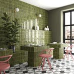 Wandtegel Equipe Ceramica Coco Verd Groen Glans 5x15, Doe-het-zelf en Verbouw, Tegels, Nieuw, Minder dan 20 cm, 10 m² of meer
