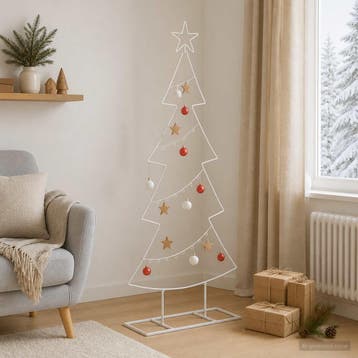 vidaXL Metalen kerstboom met standaard KUOPIO 125 cm Staal, Diversen, Verzenden, Nieuw
