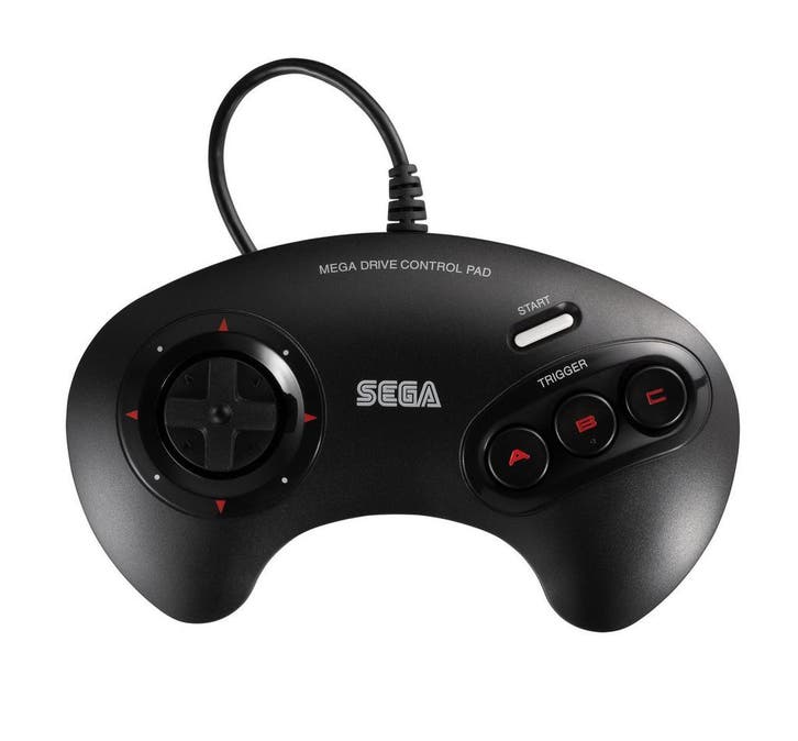 SEGA Mega Drive Mini Classic USB Controller - Zwart, Spelcomputers en Games, Games | Overige, Zo goed als nieuw, Verzenden