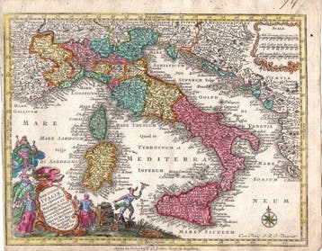 Italië - Italië; Seutter, Georg Matthaus (1678-1757) - Nova, Nieuw