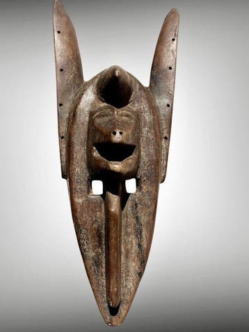 Masker dubbele hyena Suruku - Bambara - Mali