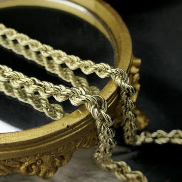 Gouden gedraaide schakelcollier (Ketting), Ophalen of Verzenden, Gebruikt, Goud, Goud