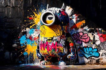 Urban3DArt (1971) - Minion Batman super graf Limited Edition, Antiek en Kunst
