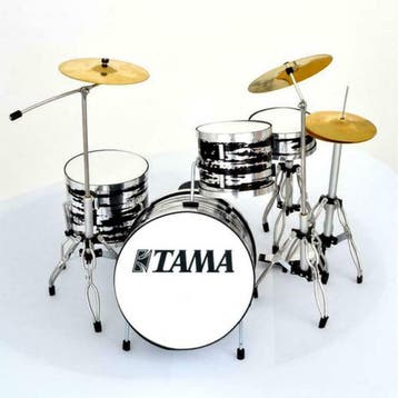 Miniatuur decoratief Tama zwart zilver drumstel, Ophalen of Verzenden, Nieuw, Overige typen