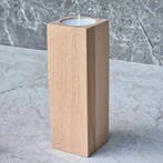 HOCHO Beukenhouten Waxinelichthouder – 50x50x150 mm – El, Ophalen of Verzenden, Nieuw
