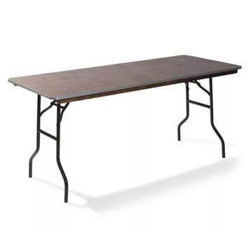 Eettafel Hout Recht | 220x(h)76cm | Zwart-Hout, Verzenden, Nieuw in verpakking