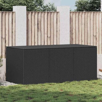 vidaXL Tuinbox 180x90x70 cm poly rattan zwart, Verzenden, Nieuw