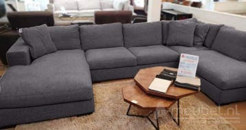 U-Bankstel Sloterdijk - loungebanken - Grijs, Nieuw, 150 cm of meer, Stof, 300 cm of meer