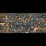 Utagawa Kunitsuna – De Grote Genpei Slag bij Akama-ga-Ura,