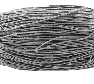 10 meter Waxkoord katoen 1 mm – donker grijs, Hobby en Vrije tijd, Ophalen of Verzenden, Nieuw, Draad