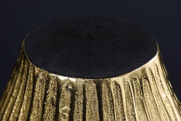 Moderne vaas ELEGANCE 35cm Goud Antiek Metaal Gehamerd, Ophalen of Verzenden, Nieuw