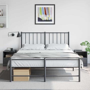vidaXL Nachtkastjes 2 st 34,5x39x44 cm staal, Verzenden, Nieuw, Metaal of Aluminium