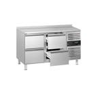 GGM Gastro | Koelwerkbank ECO - 1360x700mm - 205 liter - met, Verzenden, Nieuw in verpakking, RVS Meubilair