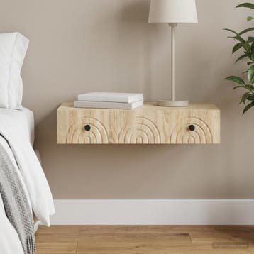 vidaXL Wandmontage Zijtafel 87,5 x 34,5 x 17 cm Bewerkt hout, Huis en Inrichting, Verzenden, Nieuw