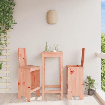 vidaXL Barkrukken 2 st 40x42x120 cm massief douglashout, Tuin en Terras, Tuinstoelen, Verzenden, Nieuw