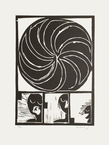 Pierre Alechinsky (1927) - Spirale / Roue