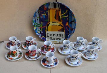 Gaggia, Corona - Ugo Nespolo - Dienblad - Keramiek, Metaal -