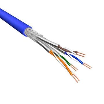 Cat.6A S/FTP Kabel Soepel AWG26 LSZH Blauw 500m 100% koper, Ophalen of Verzenden, Nieuw