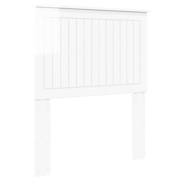 vidaXL Hoofdbord Hoogglans Wit Bewerkt hout, Verzenden, Nieuw, Wit, Hout