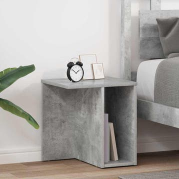 vidaXL Bijzettafel 2 st Beton Grijs 37 x 32 x 40 cm Bewerkt, Verzenden, Nieuw, Minder dan 45 cm