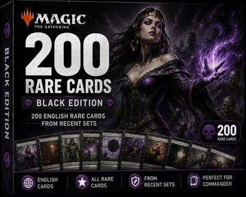 200 English Rare Cards - Black Edition - NM/EX Mixed, Nieuw