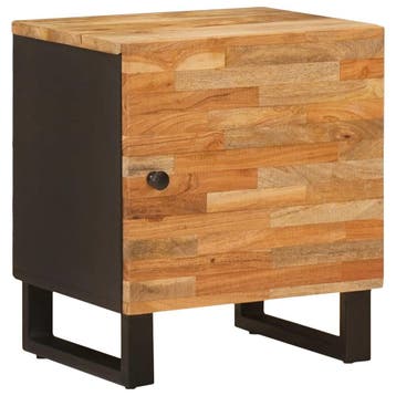 vidaXL Nachtkastje Bruin 40 x 33 x 46 cm Massief Mango Hout, Minder dan 45 cm, Verzenden, Nieuw, Minder dan 55 cm