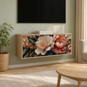 vidaXL Wandgemonteerd tv-meubel BORNE 102 x 33 x 40 cm, Minder dan 50 cm, Verzenden, Nieuw, Minder dan 100 cm