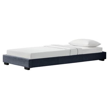 Houten bed Laag linnen met bedbodem 90x200 cm donkergrijs, Huis en Inrichting, Slaapkamer | Bedden, Verzenden, Nieuw