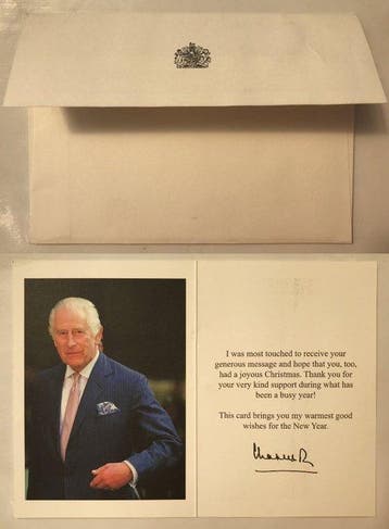 Brief - Buckingham Palace Thank You Card, on behalf of King