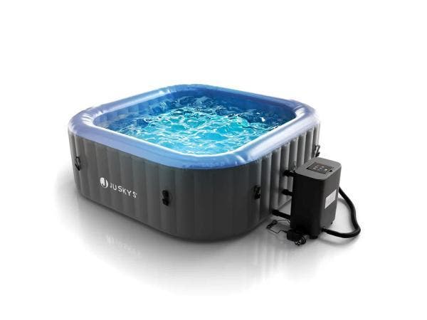 Veiling - Opblaasbare Whirlpool - 4-6 personen - Grijs - Inc, Tuin en Terras, Bubbelbaden en Hottubs