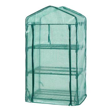 [en.casa] Tuinkas Chaam foliekas 125x69x49 cm groen, Verzenden, Nieuw