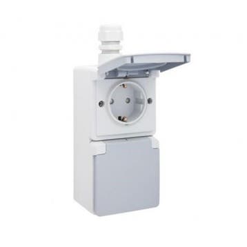 Spuitwaterdicht dubbel verticaal stopcontact 16 A/250VC, Auto-onderdelen, Ophalen of Verzenden, Nieuw