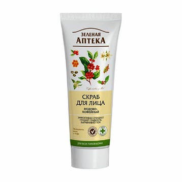 Gezicht scrub - honing en cafeïne - hersteld de huid -, Nieuw