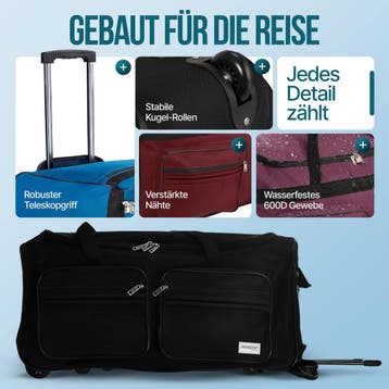 Roller reistas paars 85L (Koffers - Tassen, Recreatie), Verzenden, Nieuw