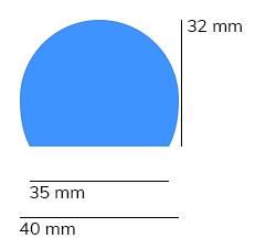 Stootrand foam, model 3 – 1 meter  -  Wit & Rood  -  1 m, Verzenden