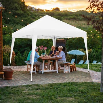 Tuinpaviljoen Linosa opvouwbaar 3x3m - wit, Verzenden, Nieuw