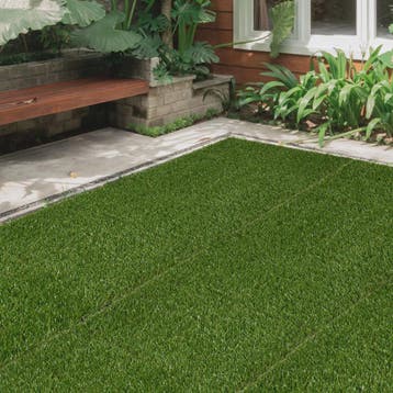 Outsunny Kunstgras Tegels Set van 10 - 30x30 cm - Comfortabe, Tuin en Terras, Verzenden, Nieuw