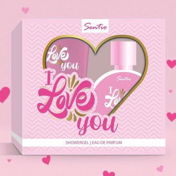 Sentio I Love You Giftset VOOR DAMES 2-DELIG - Eau de Parfum, Verzenden, Nieuw